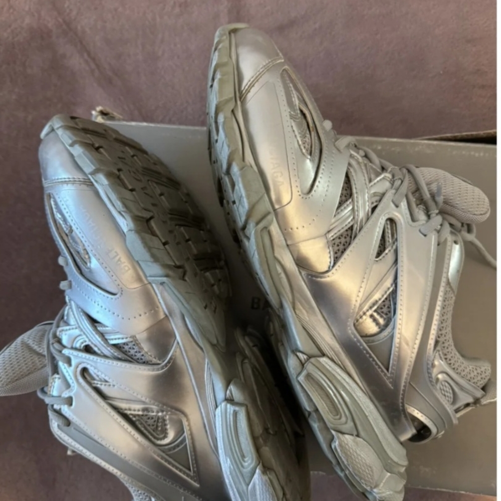 Balenciaga Silver Track Sneakers - Picture 3 of 3